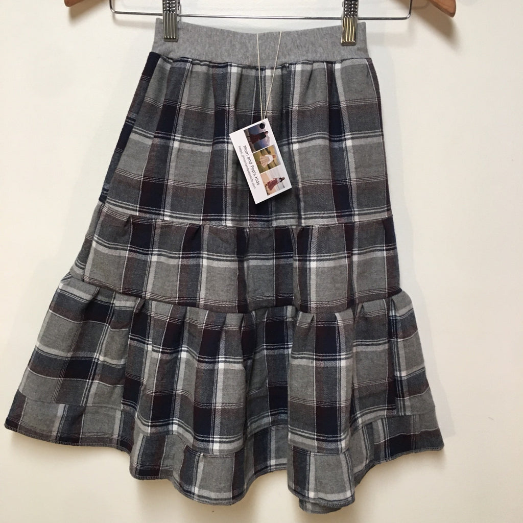 Maxi Flannel Plaid Skirt (5)