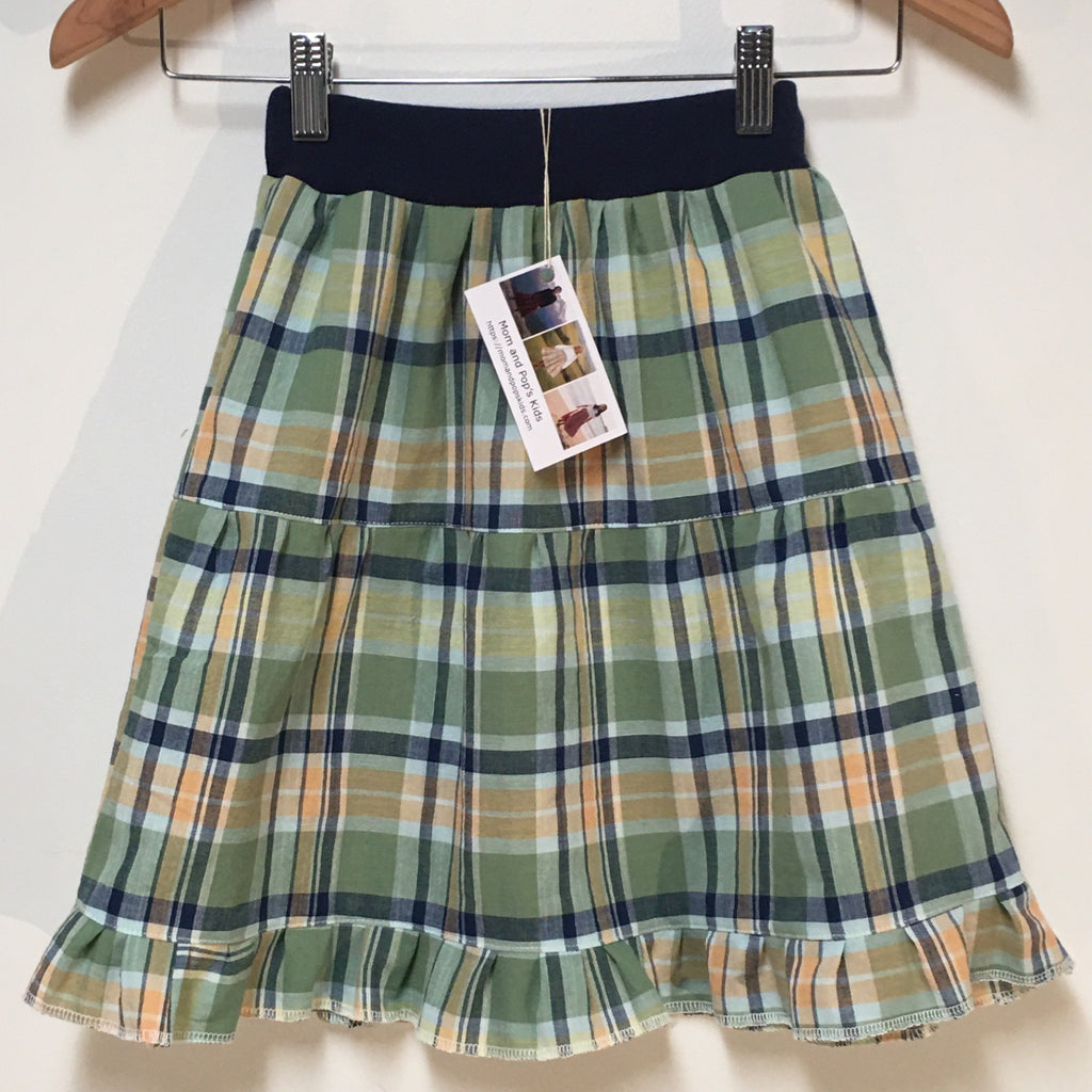 Midi Cotton Plaid Skirt (3-4)