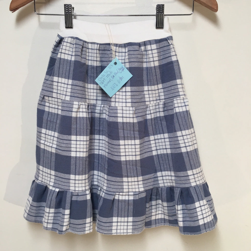 Midi Flannel Plaid Skirt (2-3)