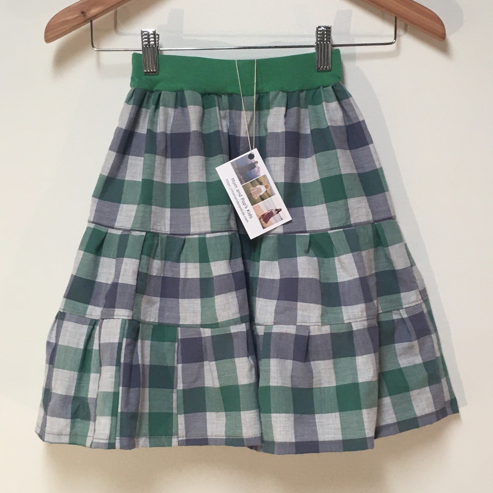 Midi Cotton Checkered Skirt (2-3)