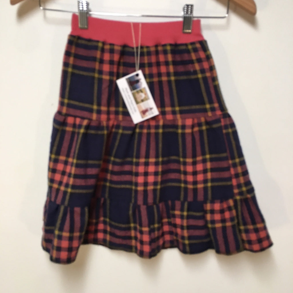 Midi Flannel Plaid Skirt (4)