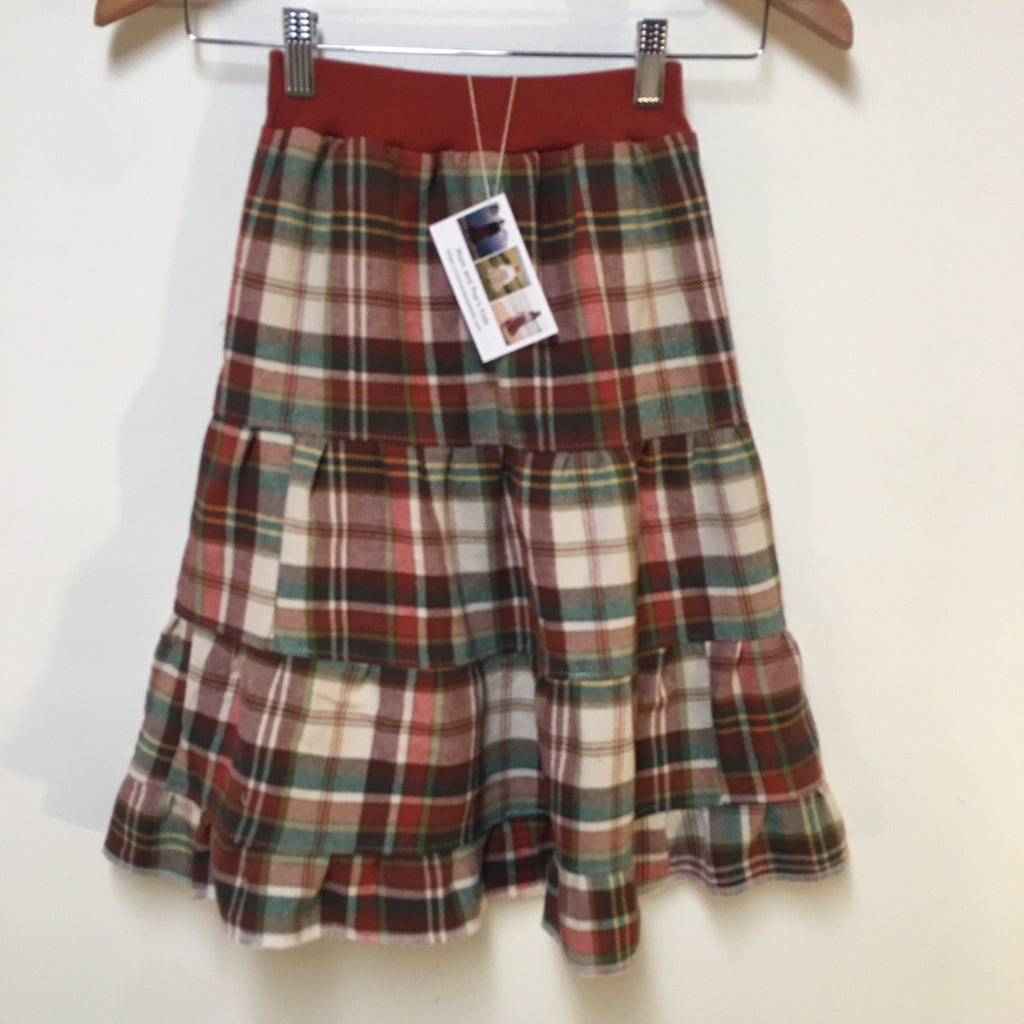 Maxi Flannel Plaid Skirt (5)