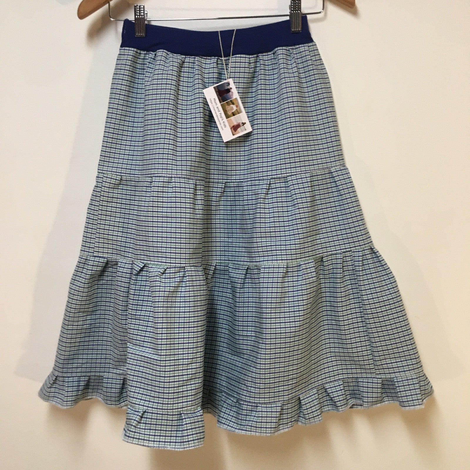 Midi Cotton Plaid Skirt (10-12)