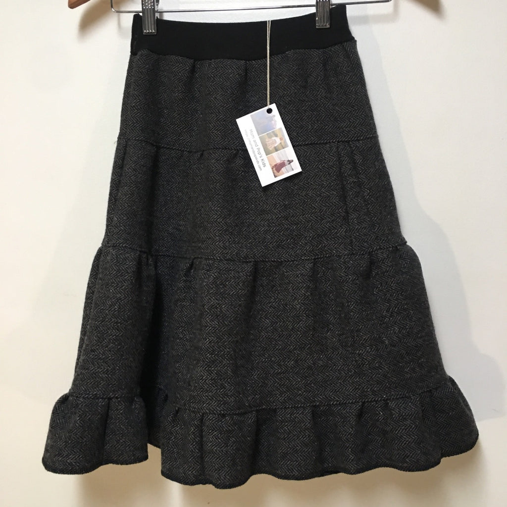 Midi Wool Geometric Skirt (6)