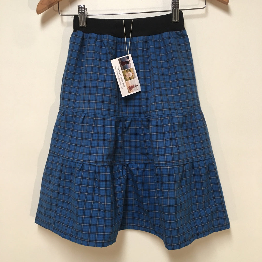 Midi Cotton Plaid Skirt (5-6)