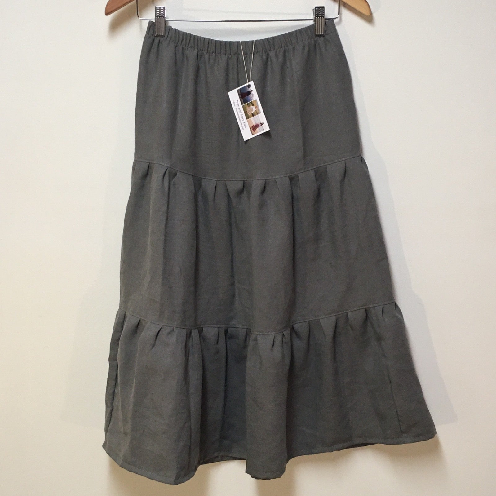 Maxi Linen Gray Skirt (14-16)