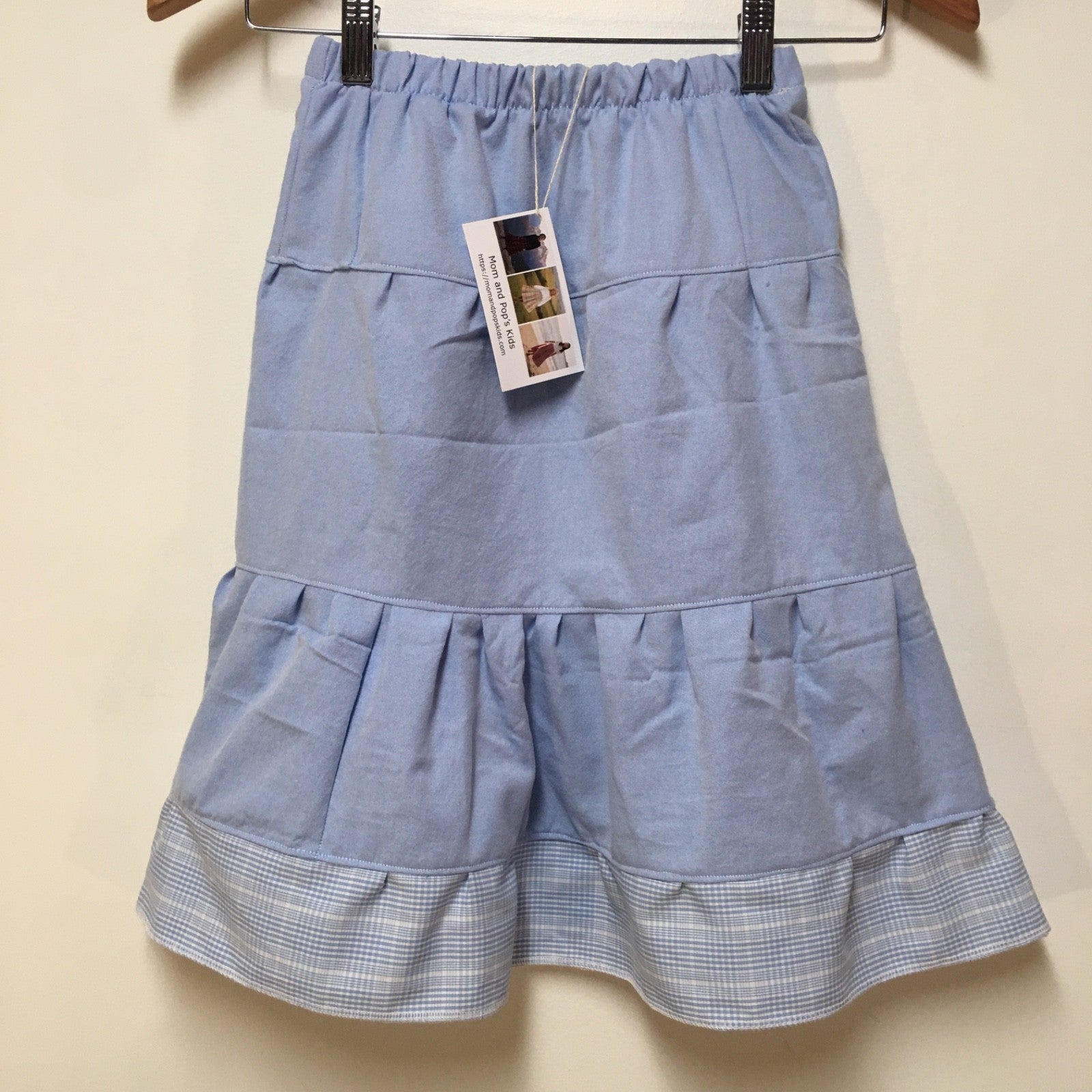 Midi Chambray Blue Skirt (5-6)