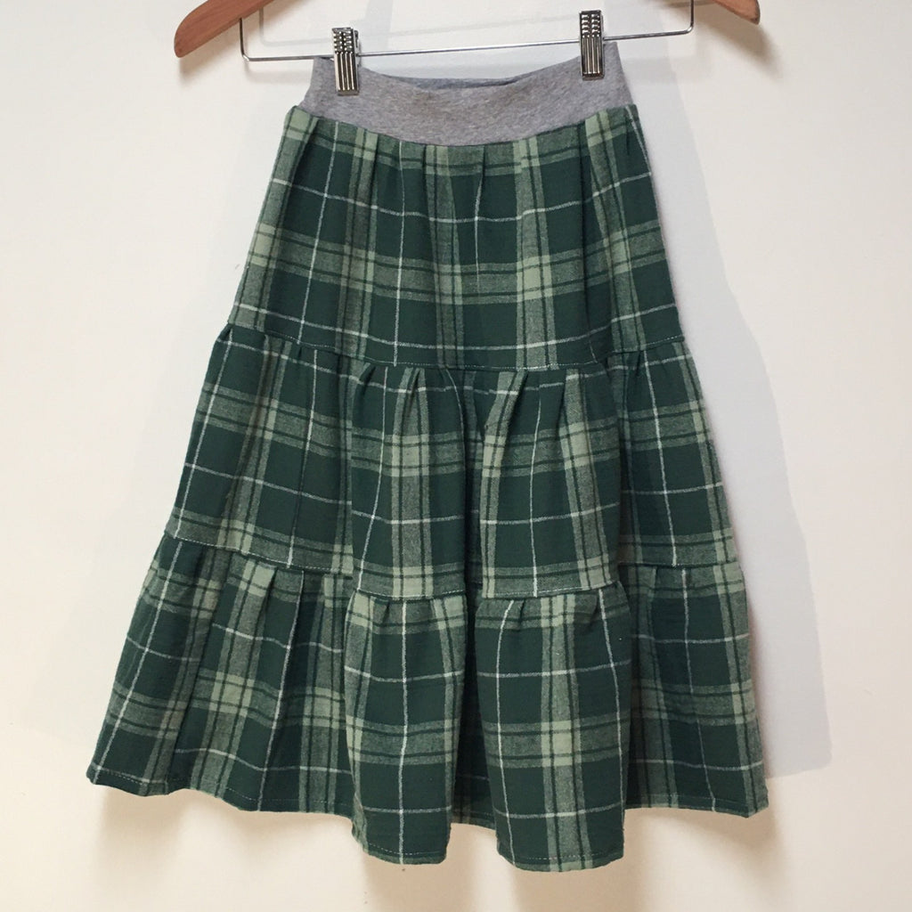Maxi Flannel Plaid Skirt (5)