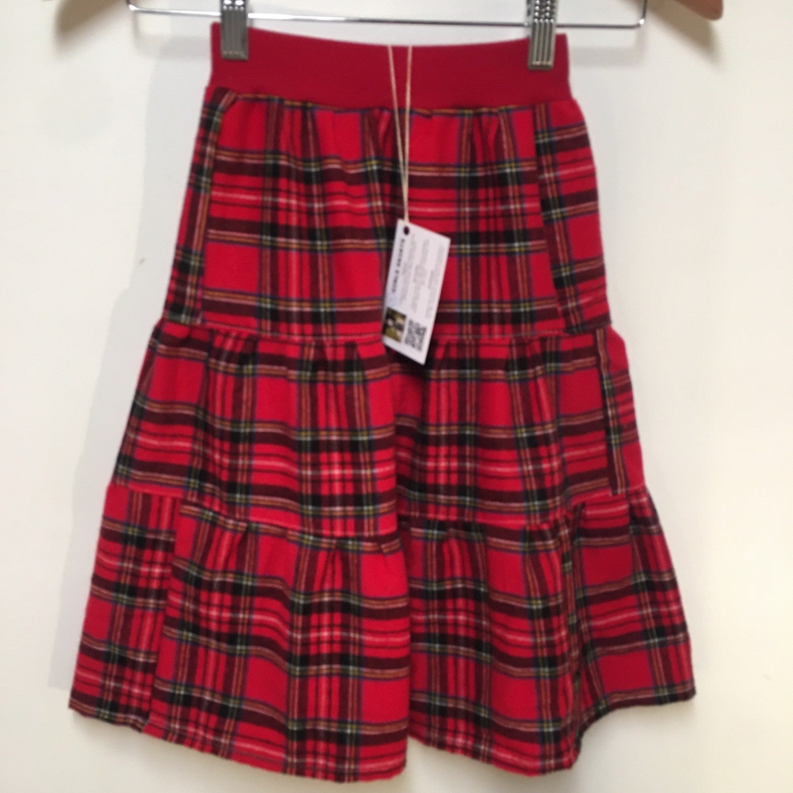 Midi Flannel Plaid Skirt (4)