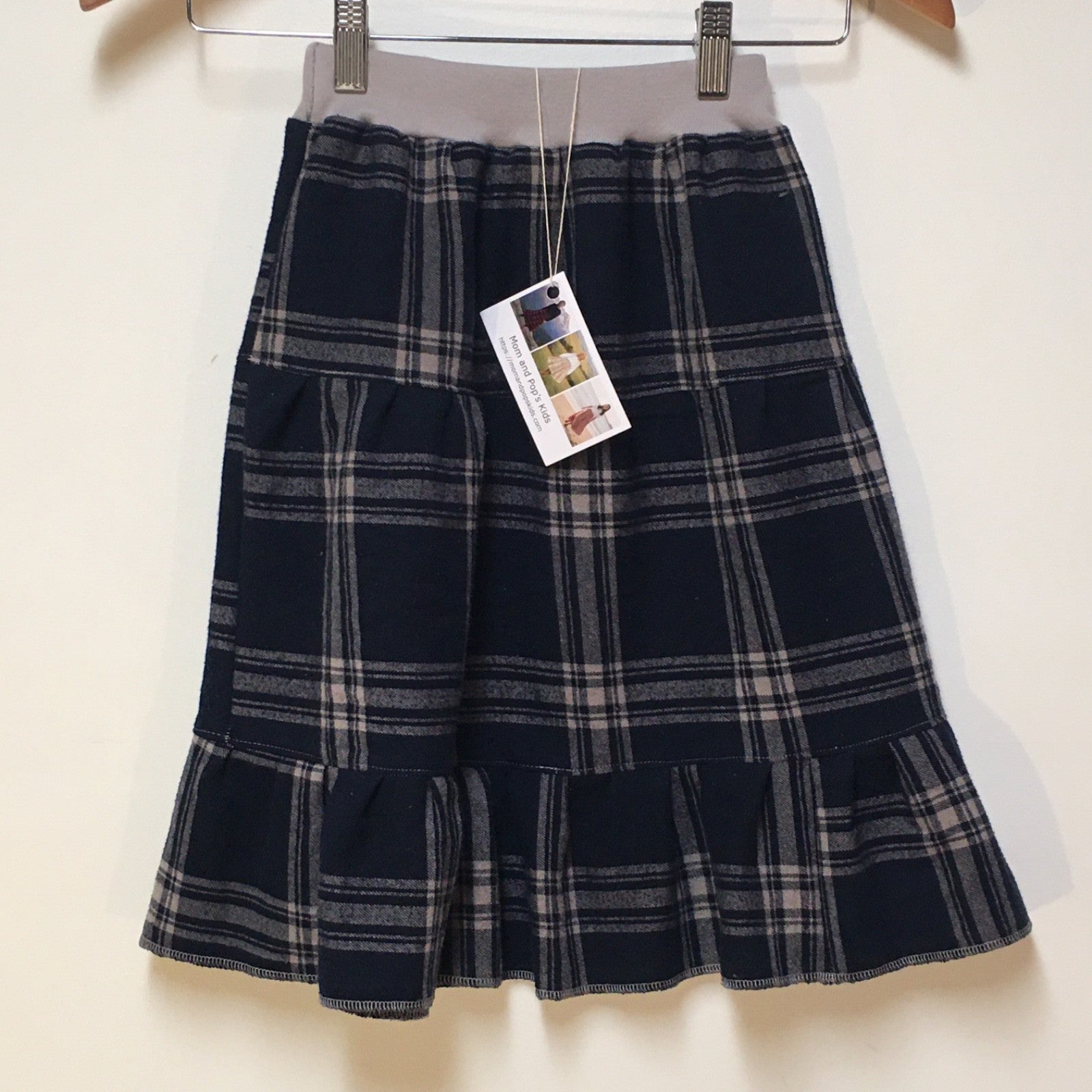 Midi Flannel Plaid Skirt (4-5)