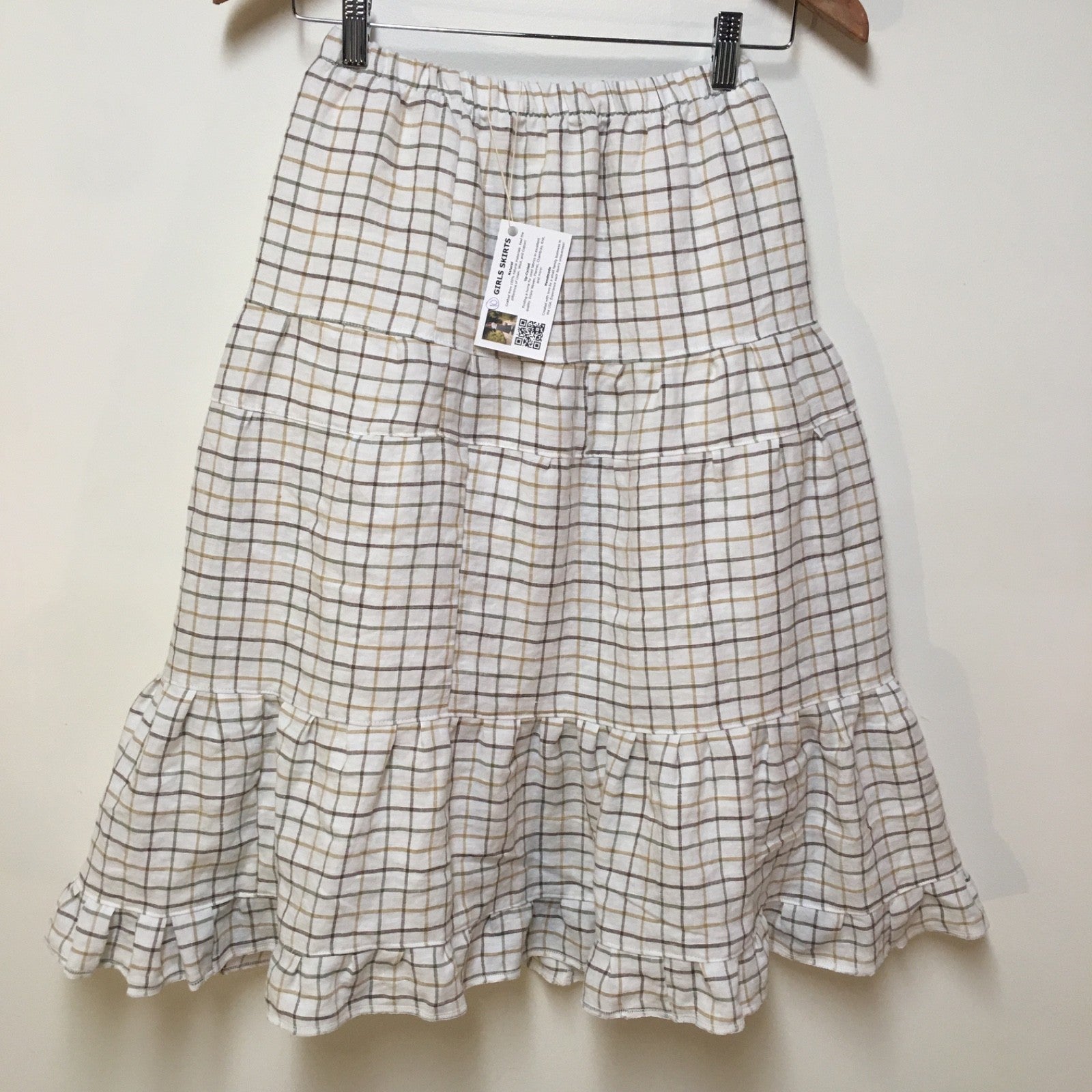 Maxi Linen Checkered Skirt (10-12)