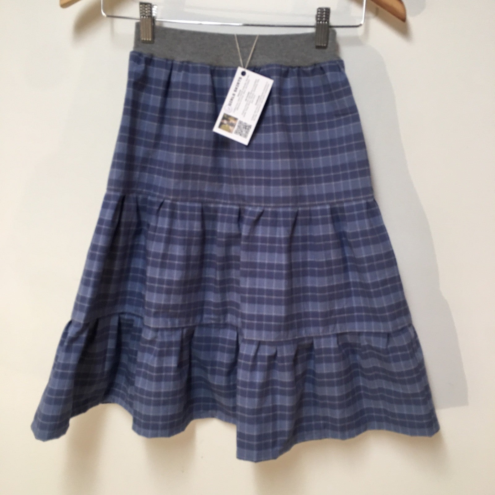 Midi Cotton Plaid Skirt (6)