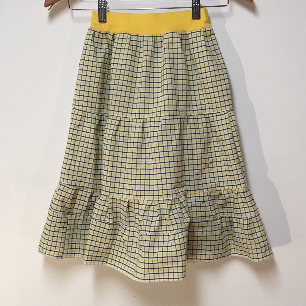 Maxi Cotton Plaid Skirt (4)