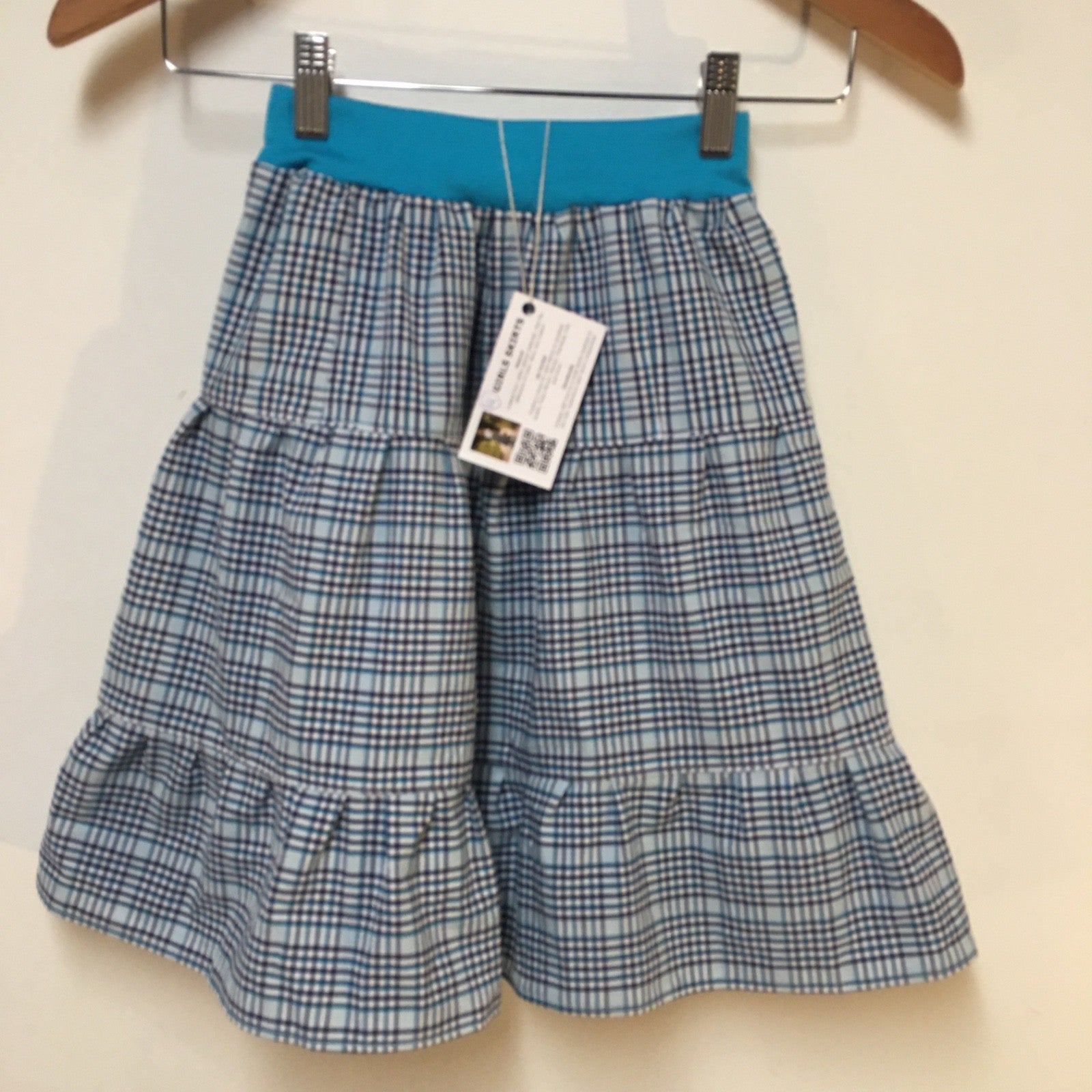 Midi Cotton Plaid Skirt (4)