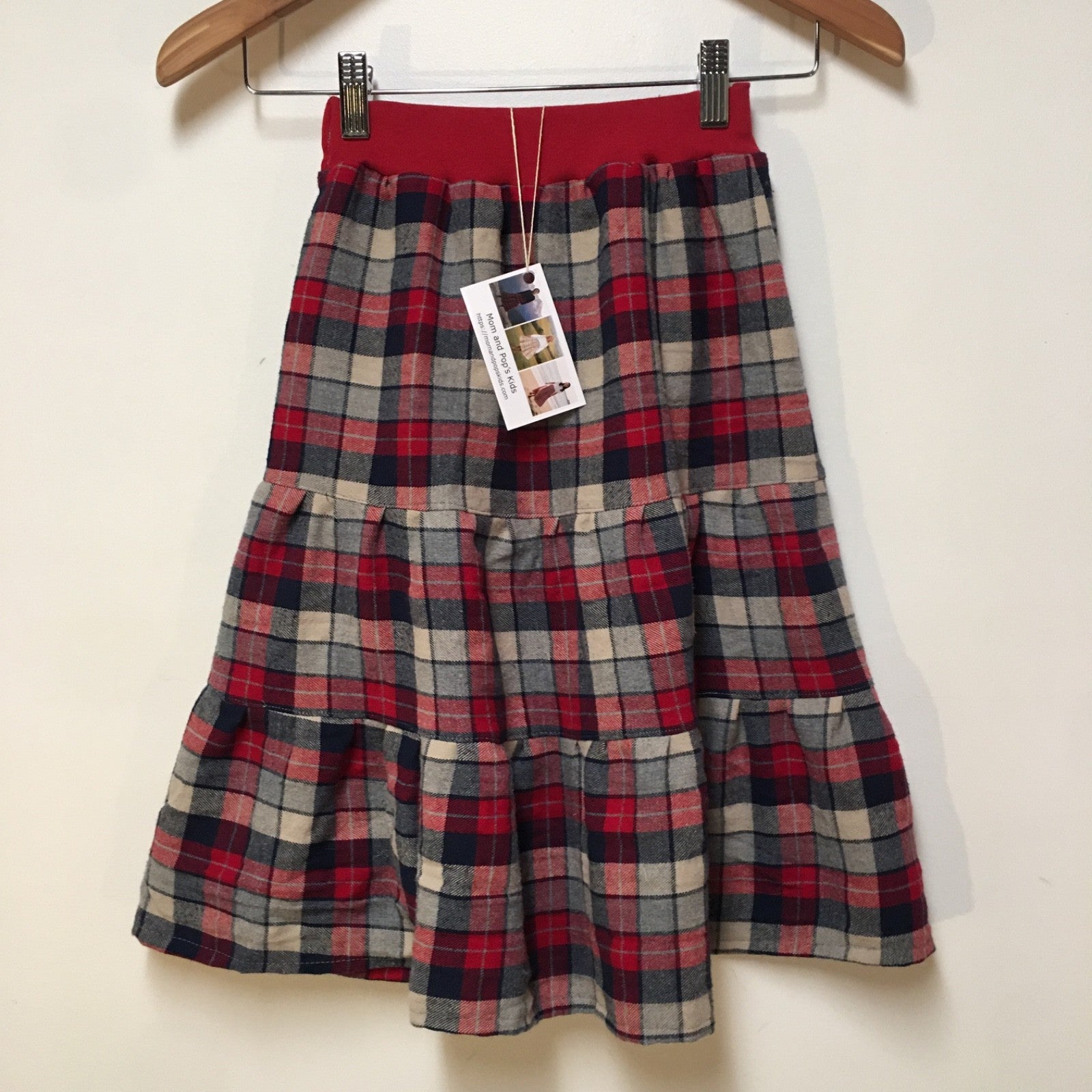 Maxi Flannel Plaid Skirt (5)