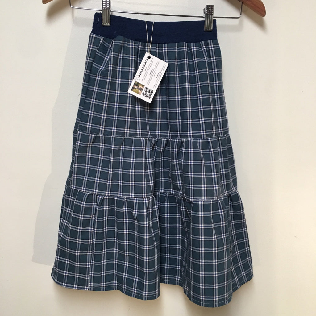 Maxi Cotton Plaid Skirt (4-5)