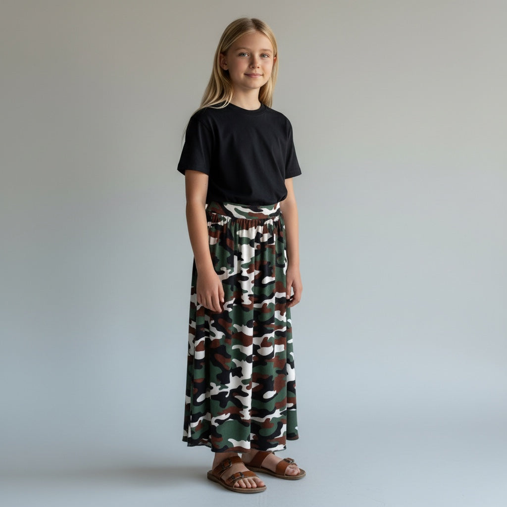 Maxi Knit Camouflage Skirt (10-12)