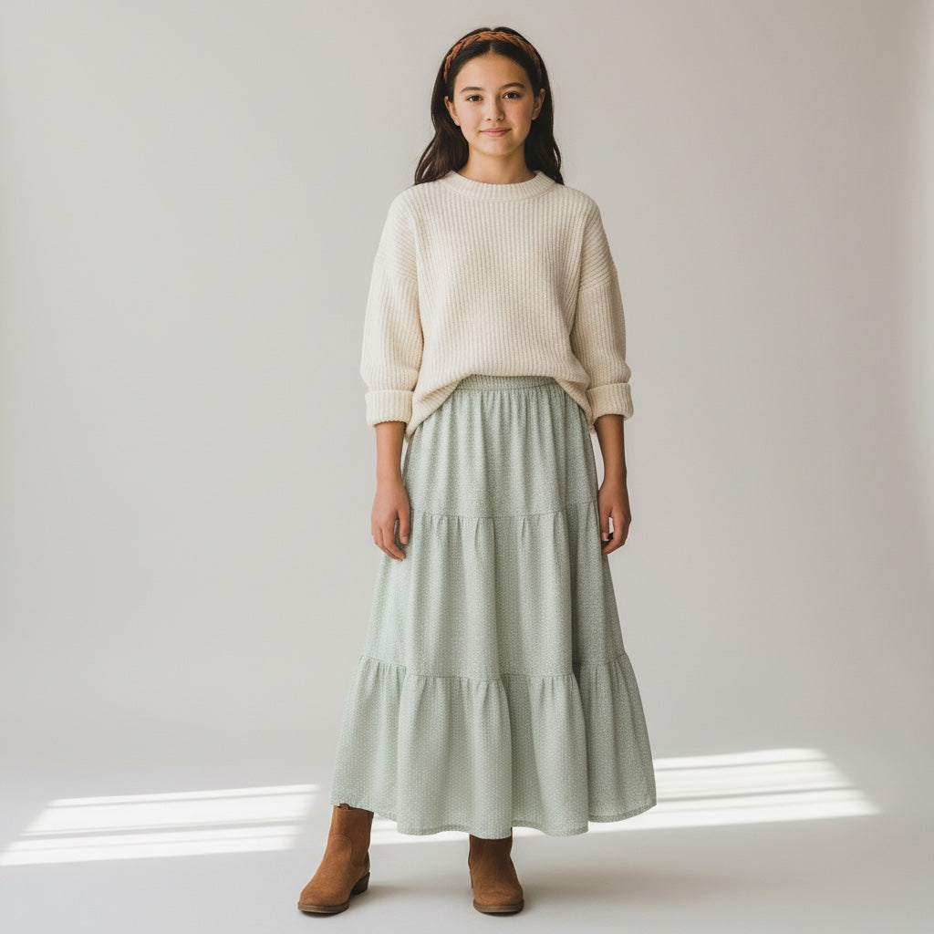 Maxi Flannel Polka Dot Skirt (14-16)