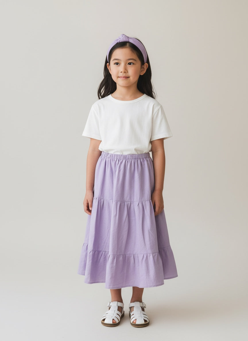 Maxi Organic Cotton Purple Skirt (6-7)