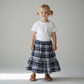 Maxi Cotton Plaid Skirt (2-3)