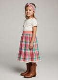 Midi Gauze Plaid Skirt (4)