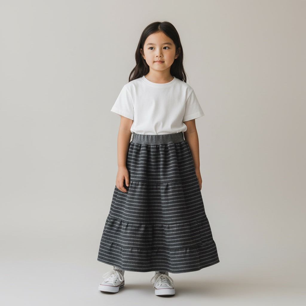 Maxi Cotton Striped Skirt (3-4)