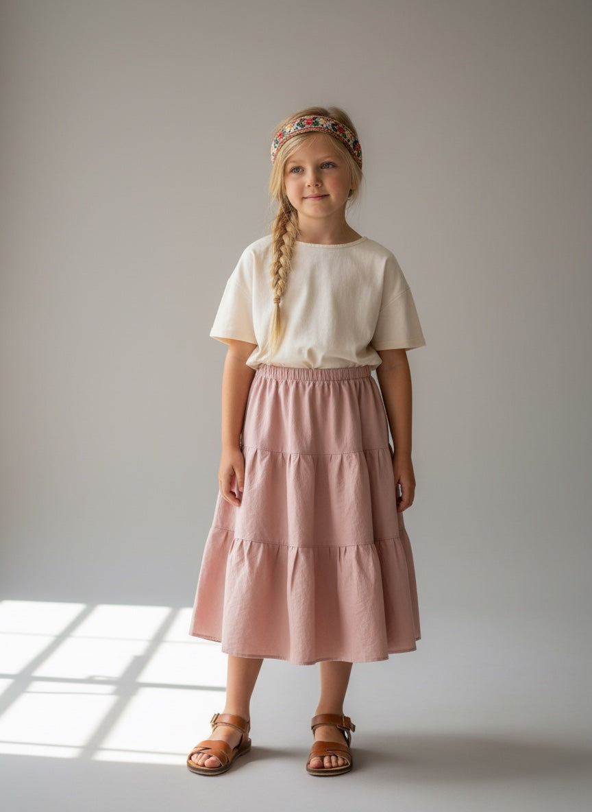 Maxi Organic Cotton Pink Skirt (8)