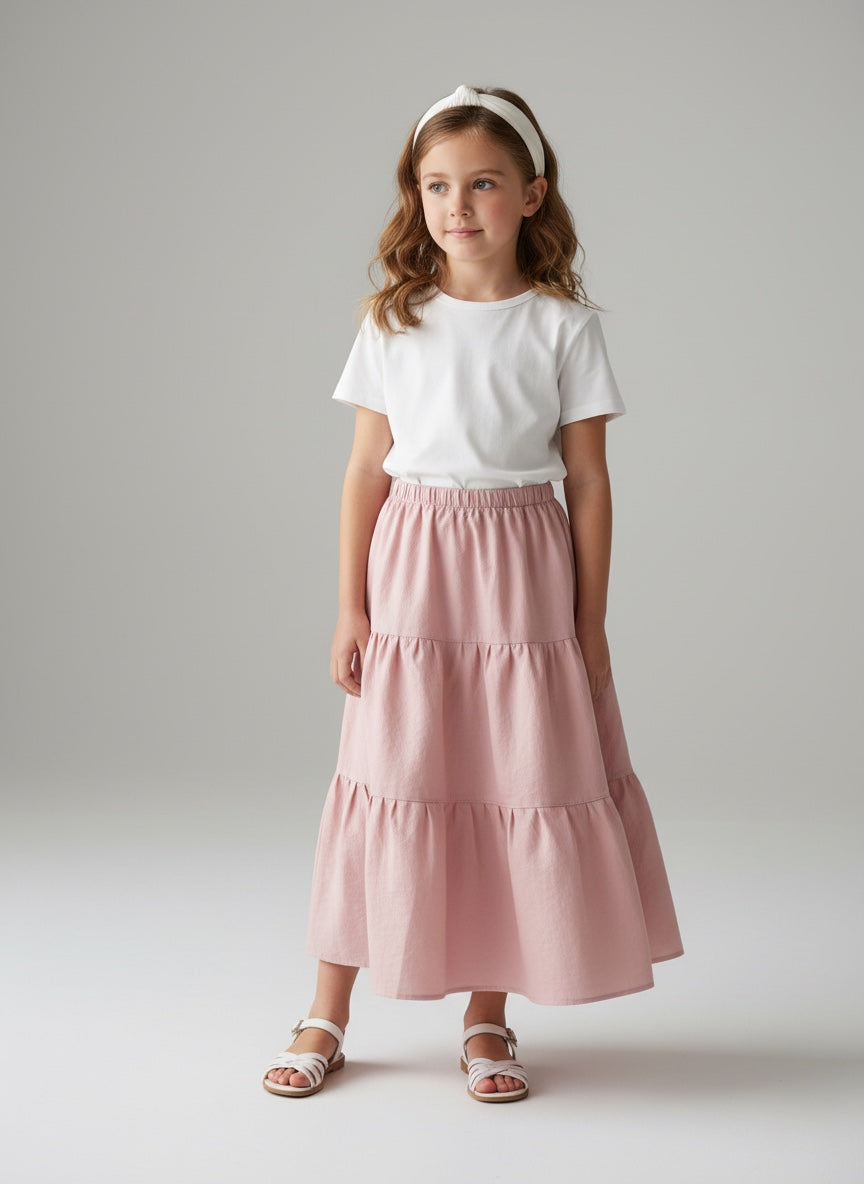 Maxi Organic Cotton Pink Skirt (8)