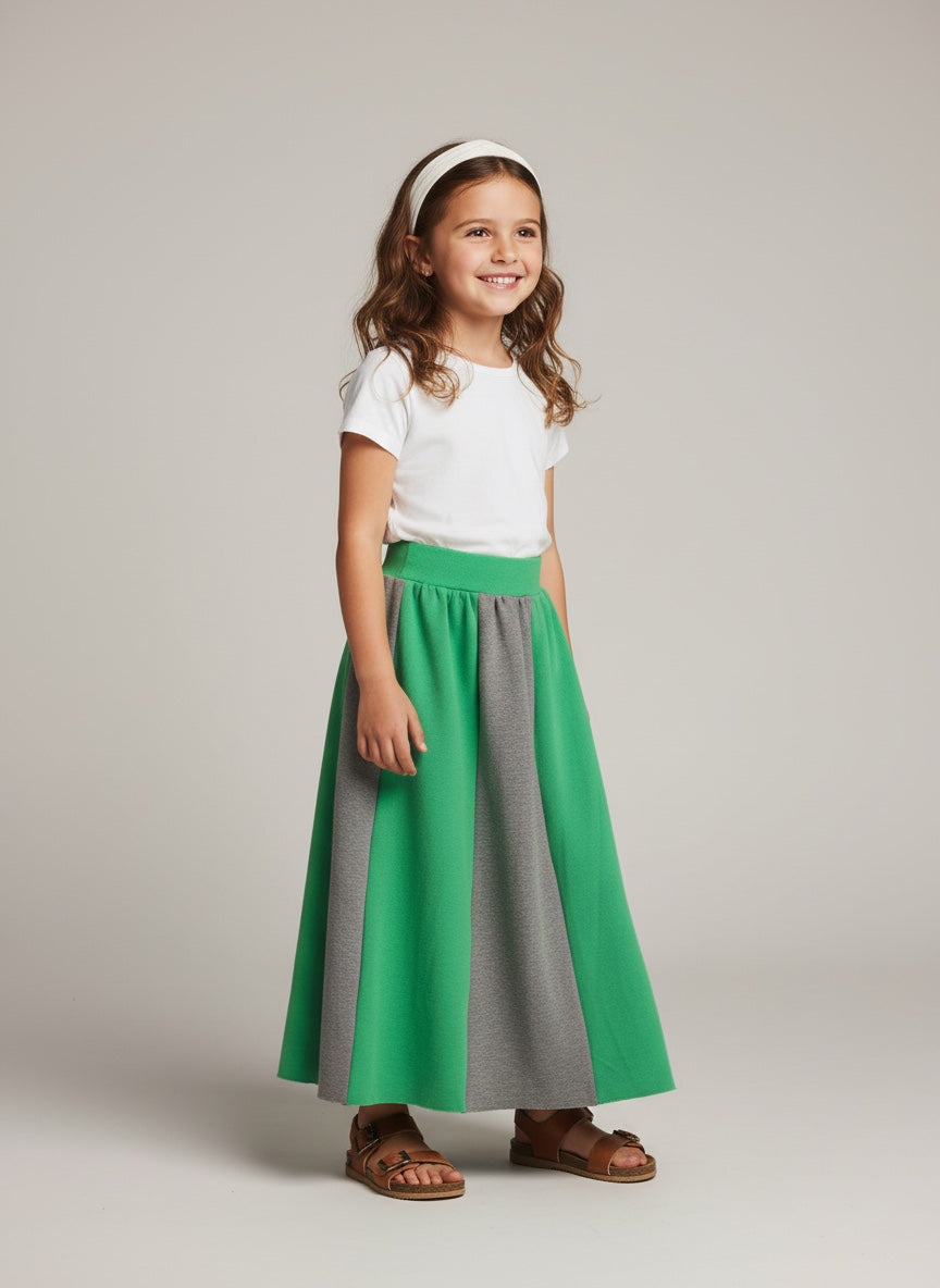 Maxi Knit Colorblock Skirt (6-7)