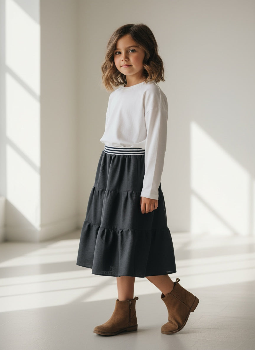 Midi Wool Gray Skirt (8)