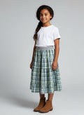 Midi Cotton Plaid Skirt (6-7)