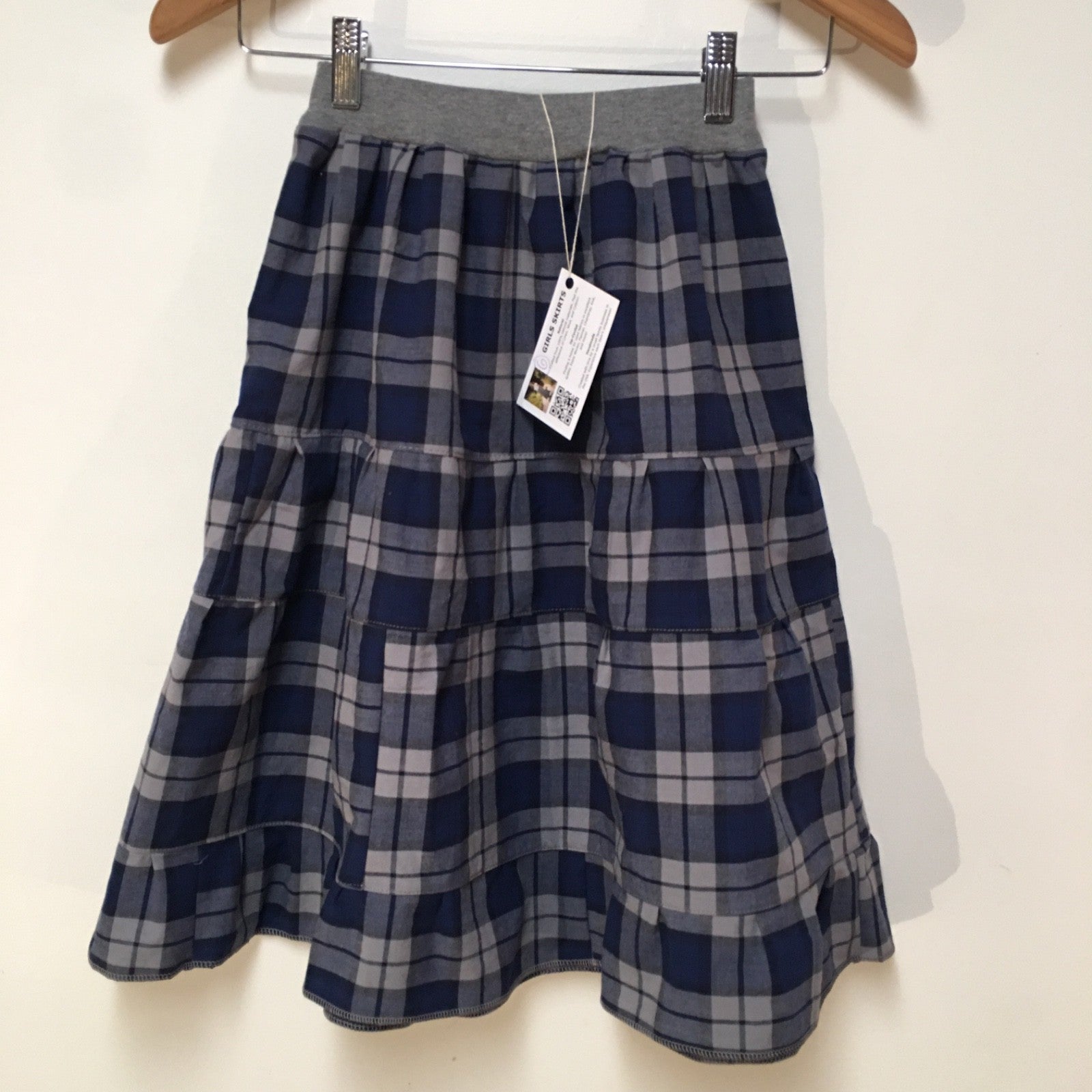 Midi Cotton Plaid Skirt (6)