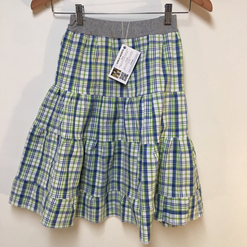 Midi Cotton Plaid Skirt (6-7)