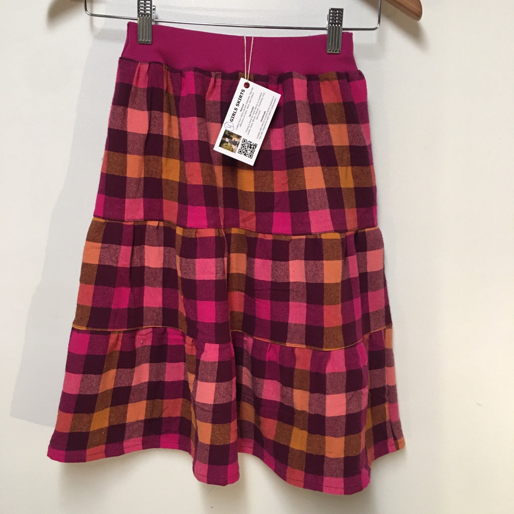 Maxi Flannel Checkered Skirt (4)