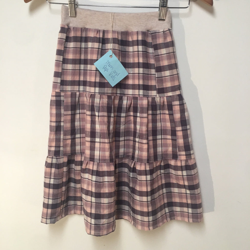 Maxi Cotton Plaid Skirt (5)