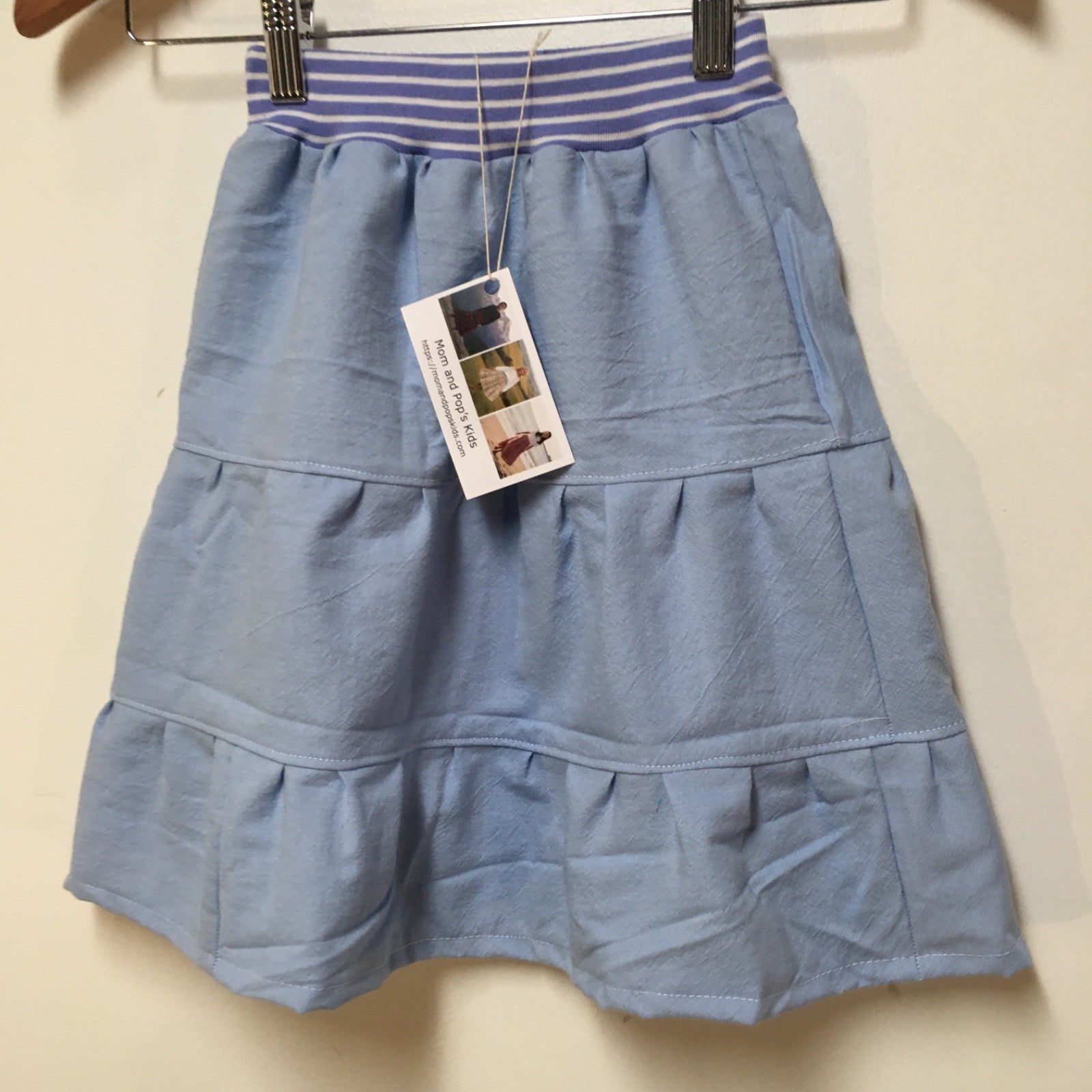 Midi Chambray Blue Skirt (2)