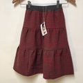 Midi Flannel Checkered Skirt (5)