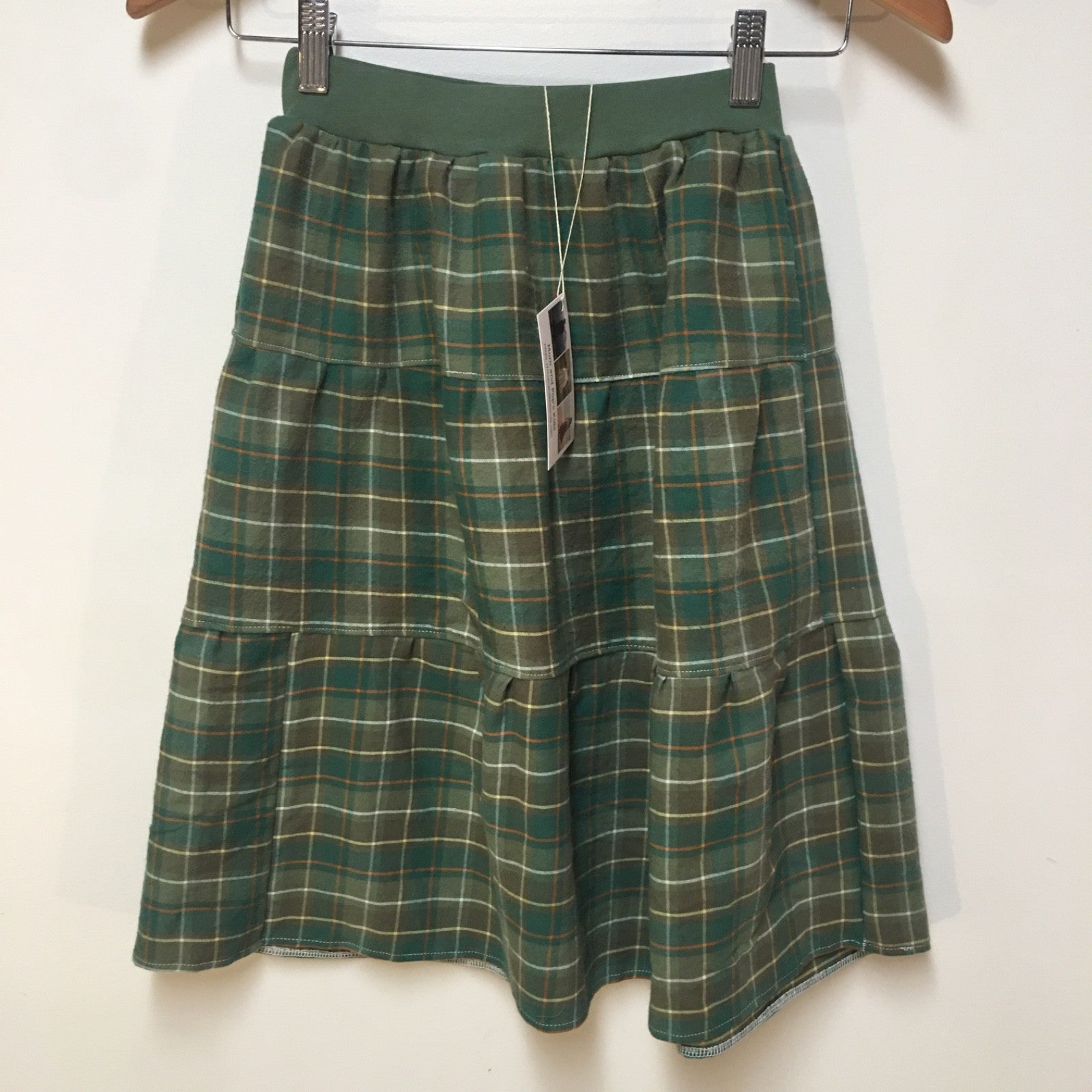 Midi Flannel Plaid Skirt (6)