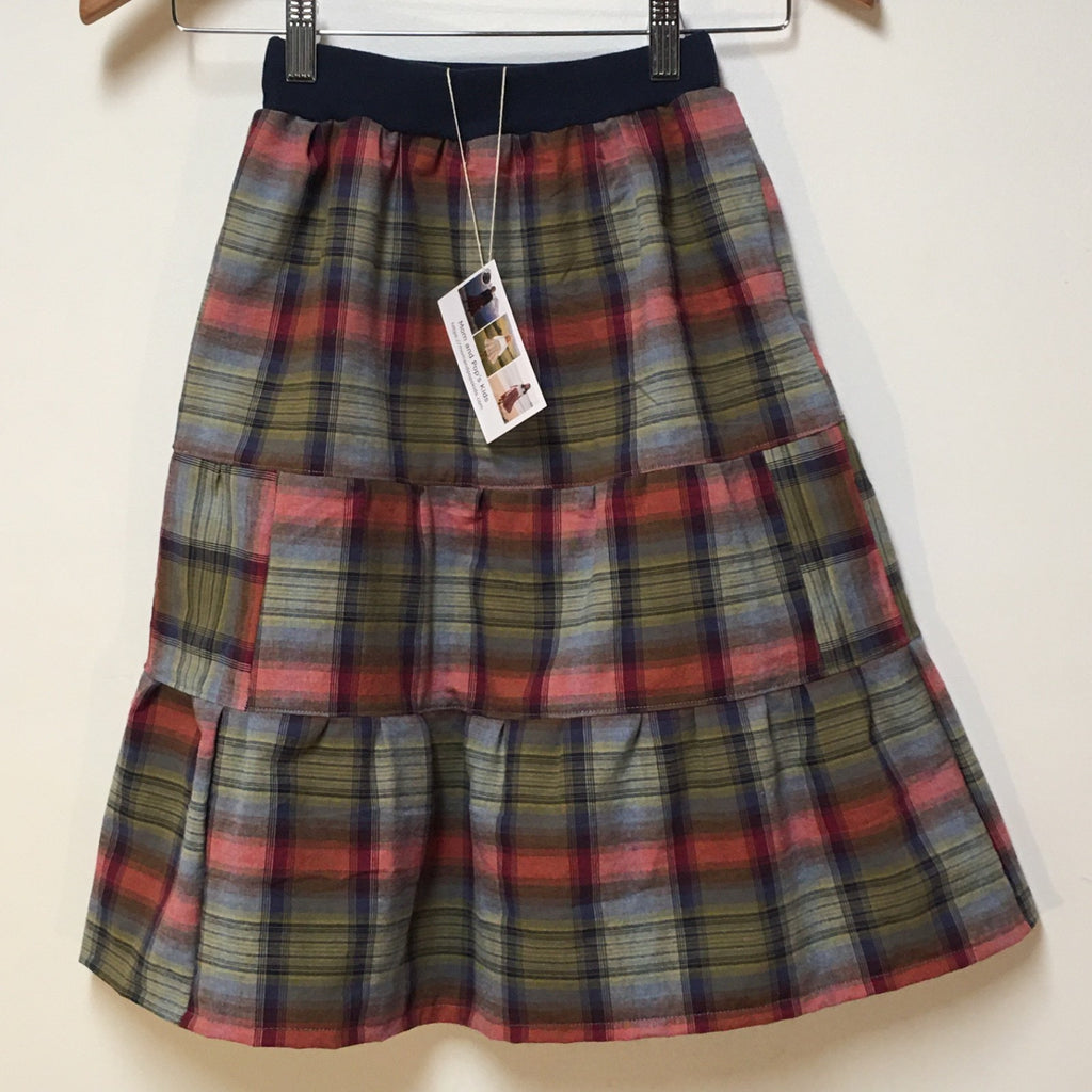Maxi Cotton Plaid Skirt (5)