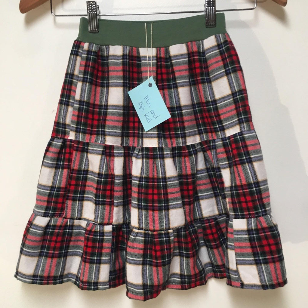 Midi Flannel Plaid Skirt (2-3)