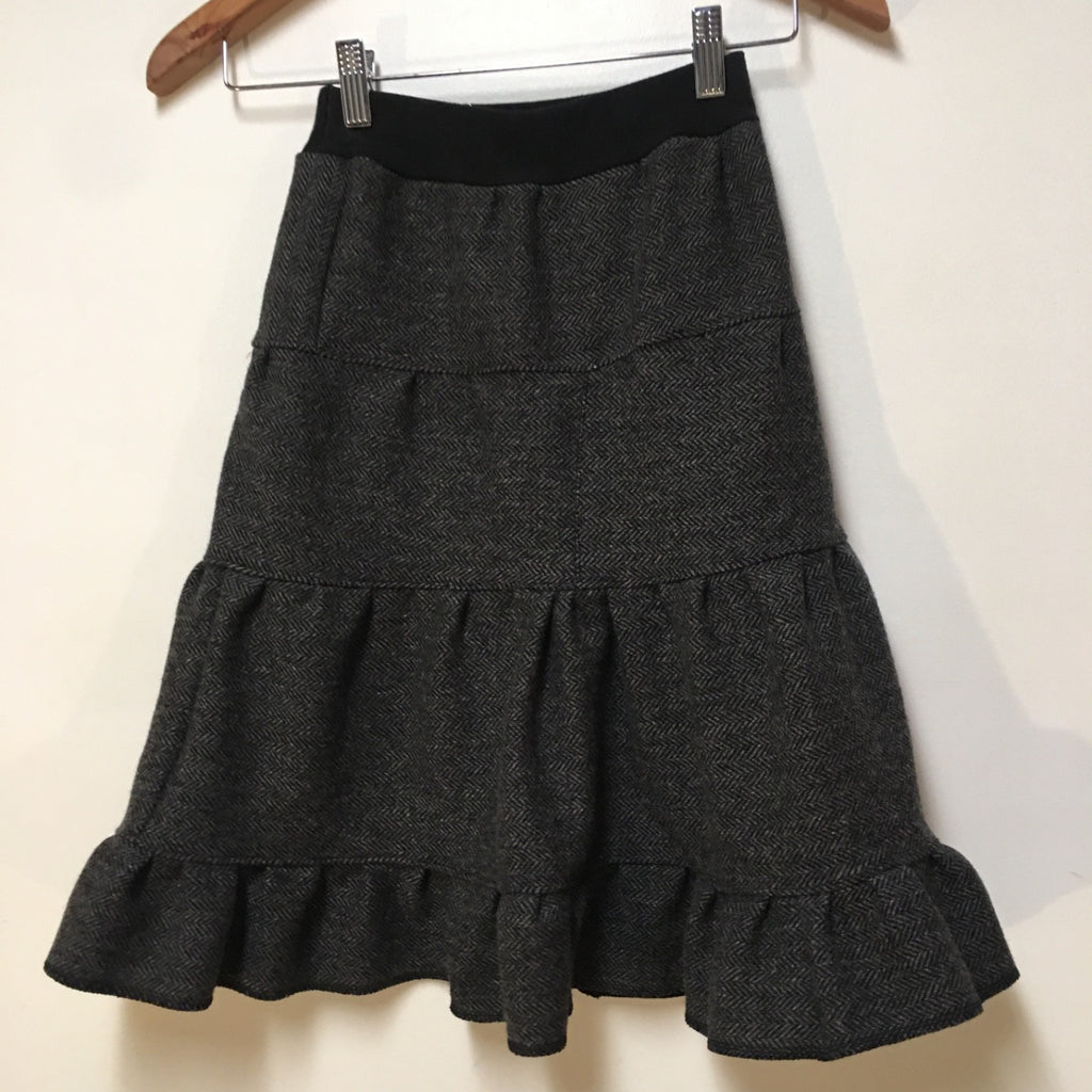 Midi Wool Geometric Skirt (6)