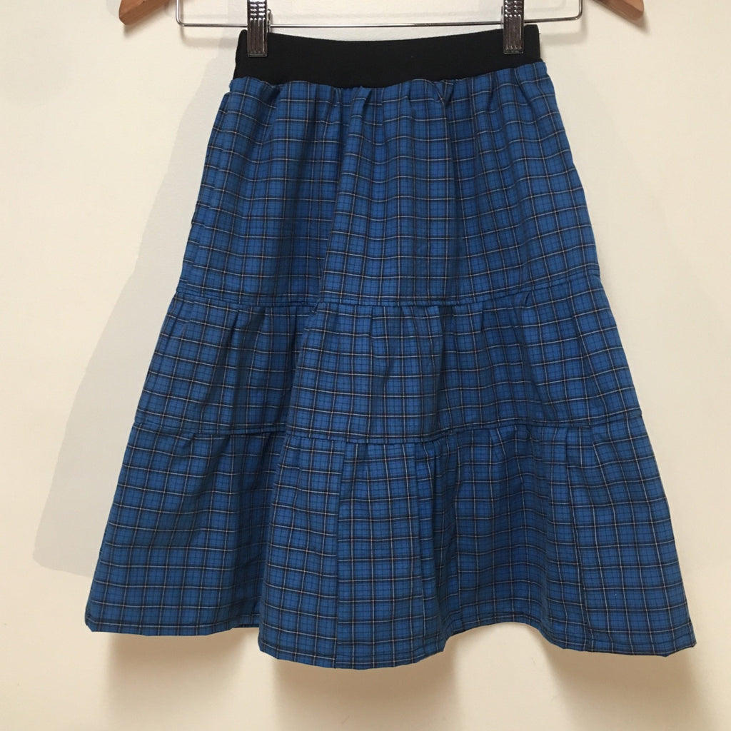 Midi Cotton Plaid Skirt (5-6)