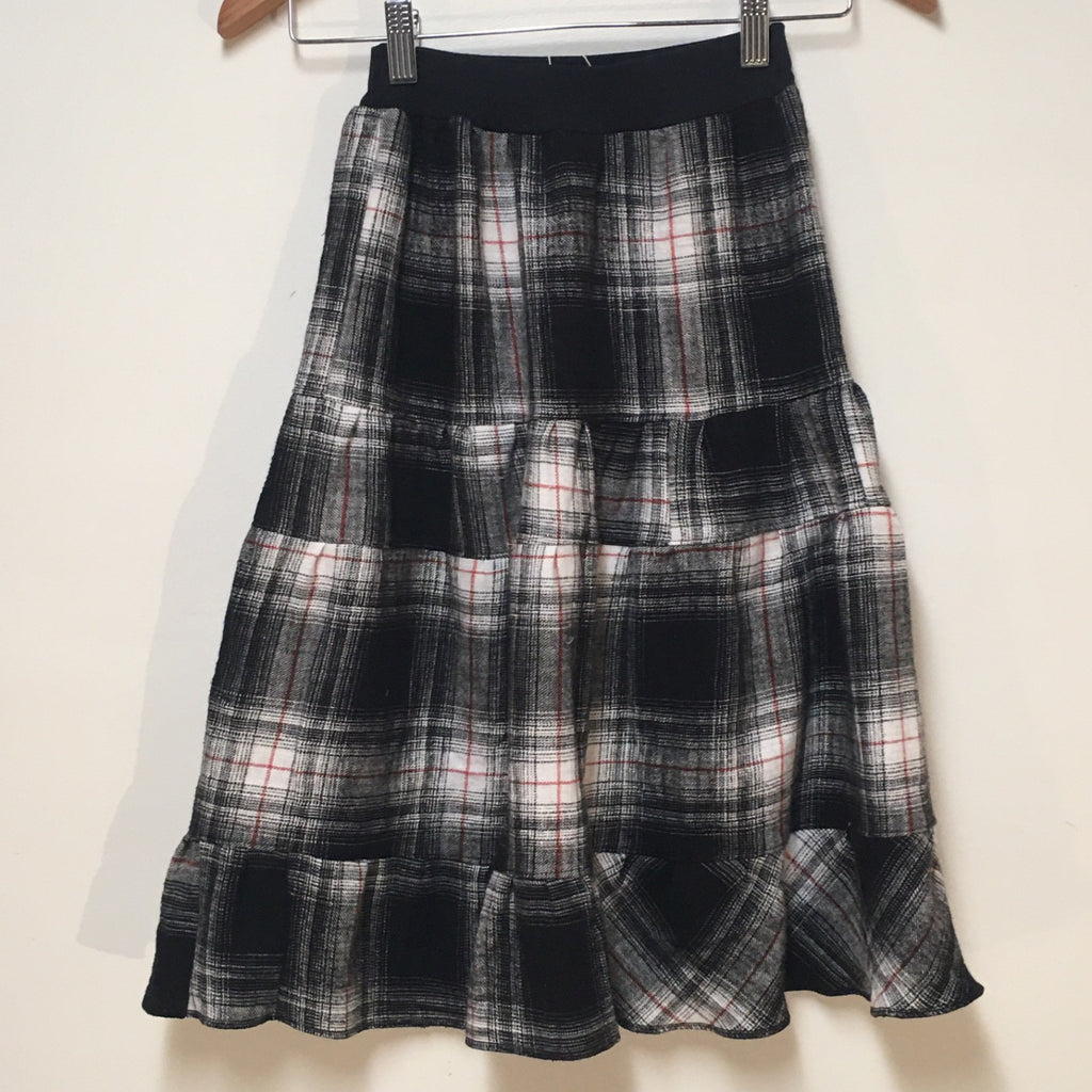 Maxi Flannel Plaid Skirt (6)