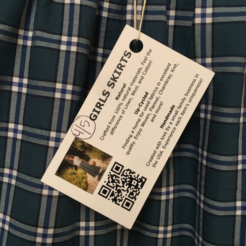 Maxi Cotton Plaid Skirt (4-5)