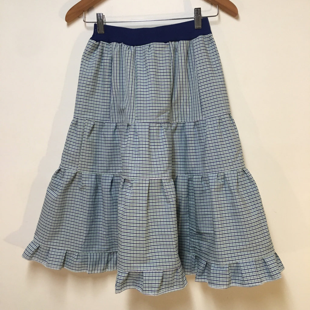 Midi Cotton Plaid Skirt (10-12)