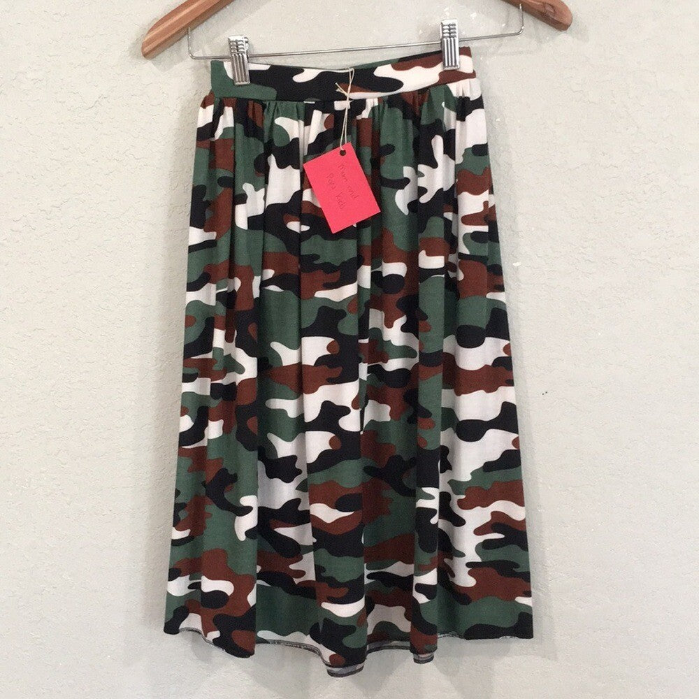Maxi Knit Camouflage Skirt (8)