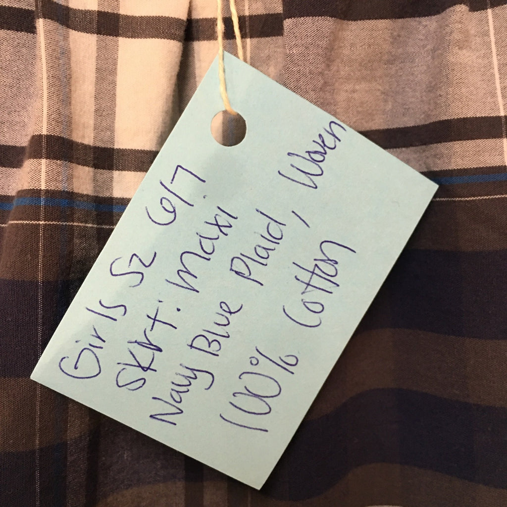 Maxi Cotton Plaid Skirt (6-7)