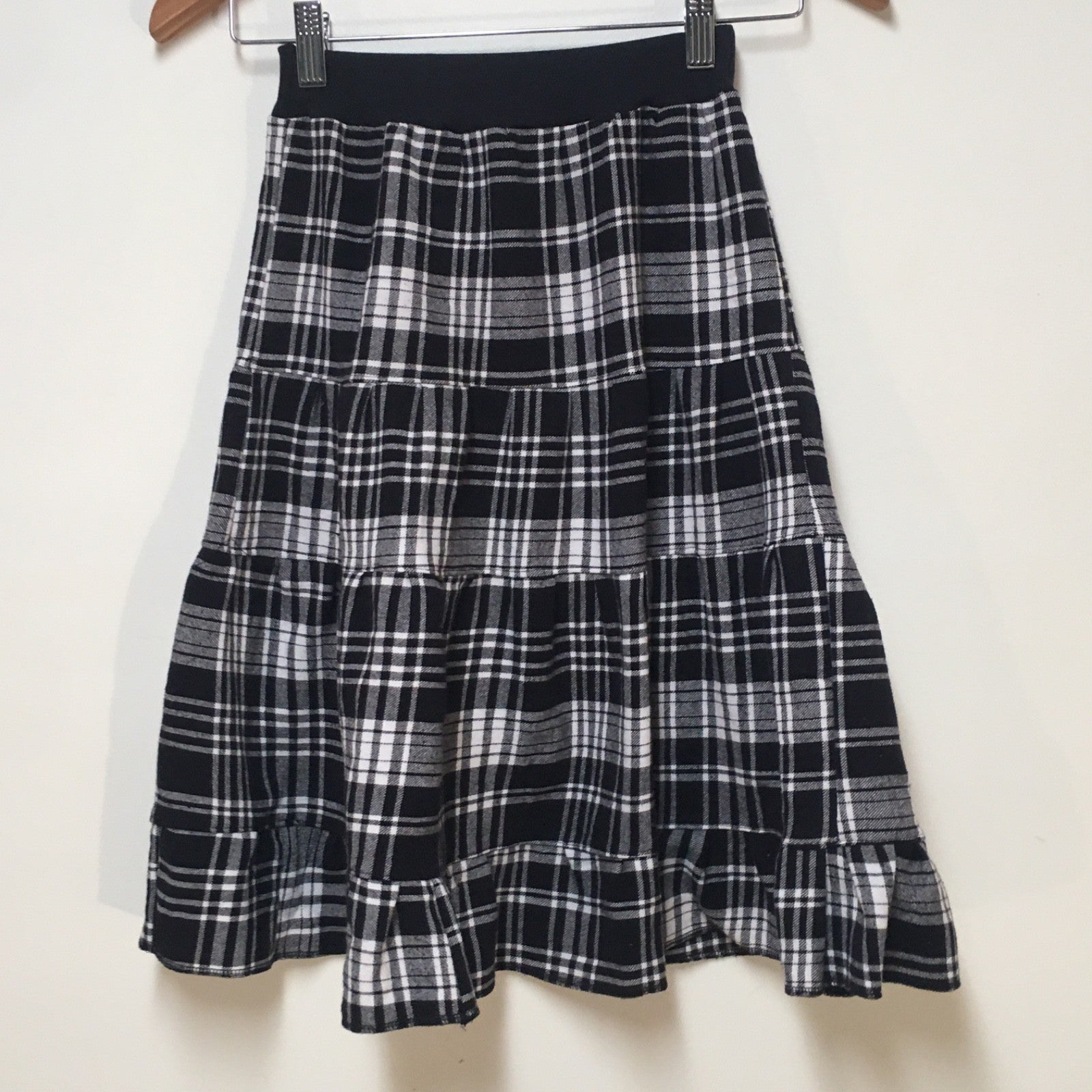 Maxi Flannel Plaid Skirt (6)