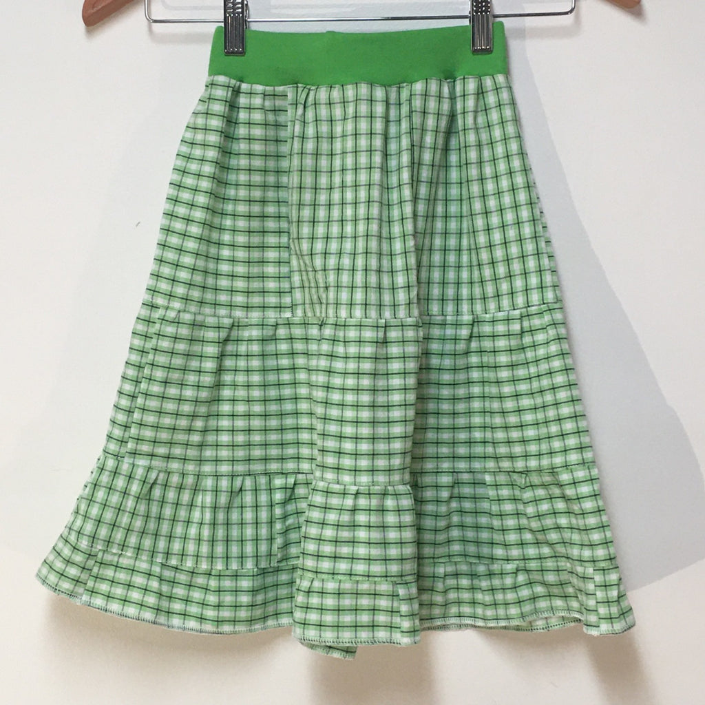 Maxi Cotton Plaid Skirt (2-3)