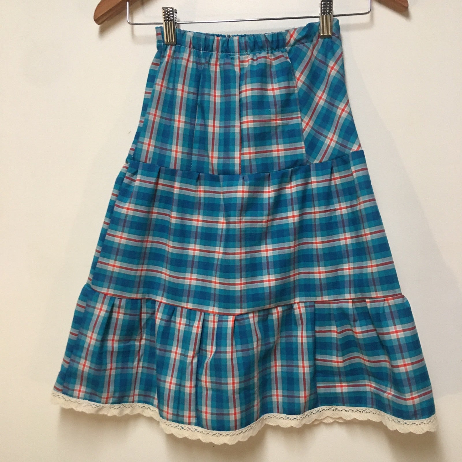 Maxi Cotton Plaid Skirt (6)